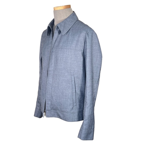 Tumi Men’s Gray Wool Zip Front Lined Jacket Made in Peru Size Large EUC - Picture 14 of 14